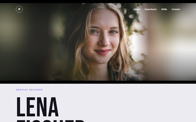 Horizon Noir design with a sample person